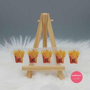 "XS" Größenlabel Pommes